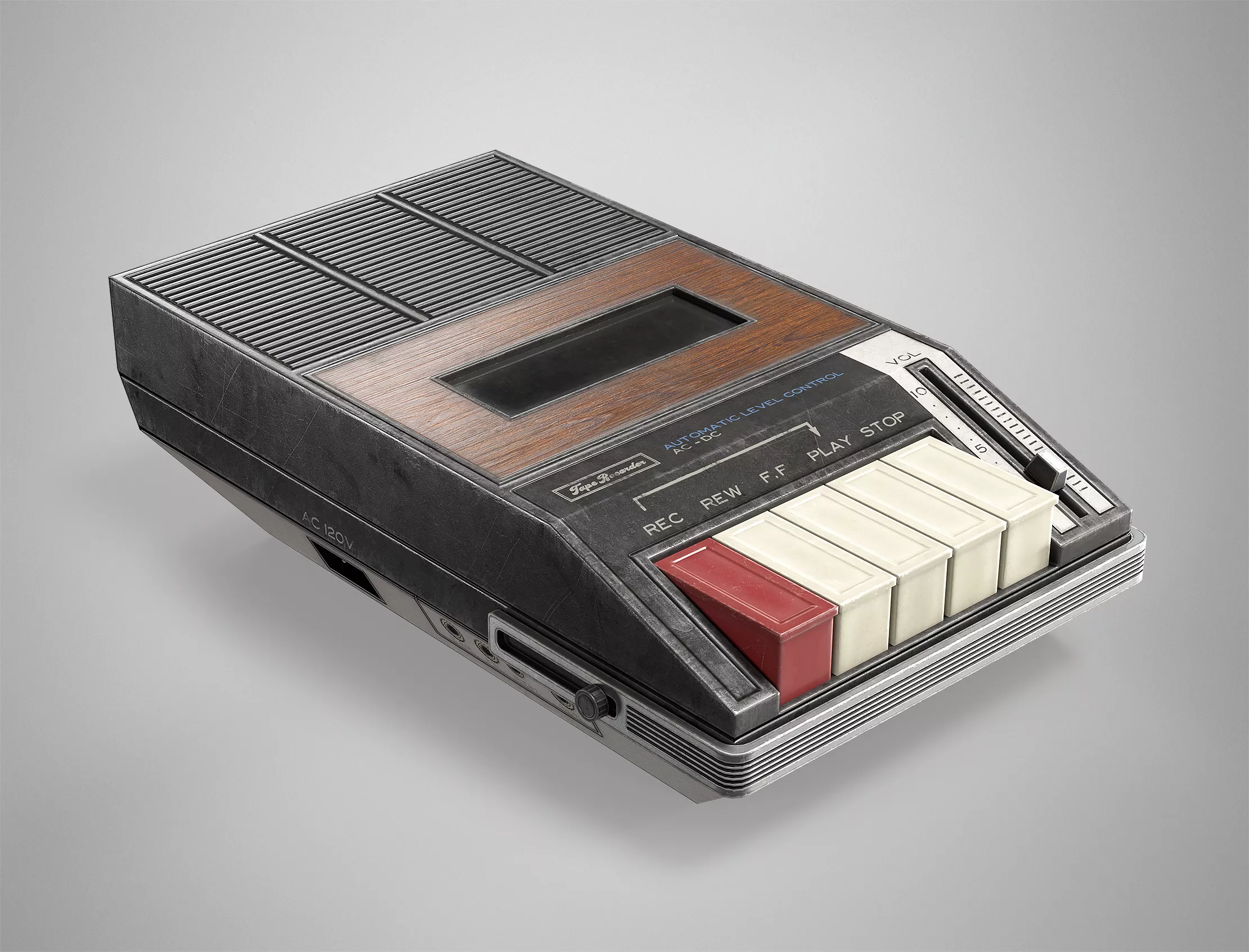 Retro Tape Recorder - Vintage Cassette Player AAA Gameready Low-poly 3D model