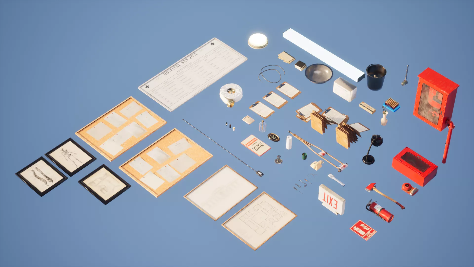 Hospital Small Props 3D model