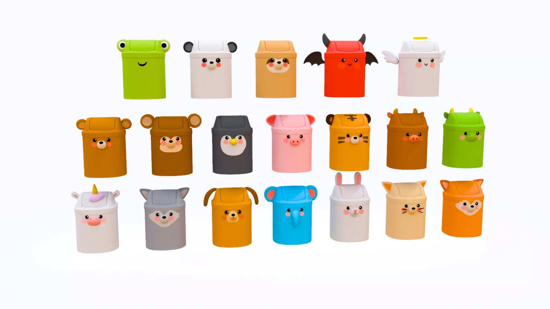 Low-Poly Trash Pack 01 Low-poly 3D model