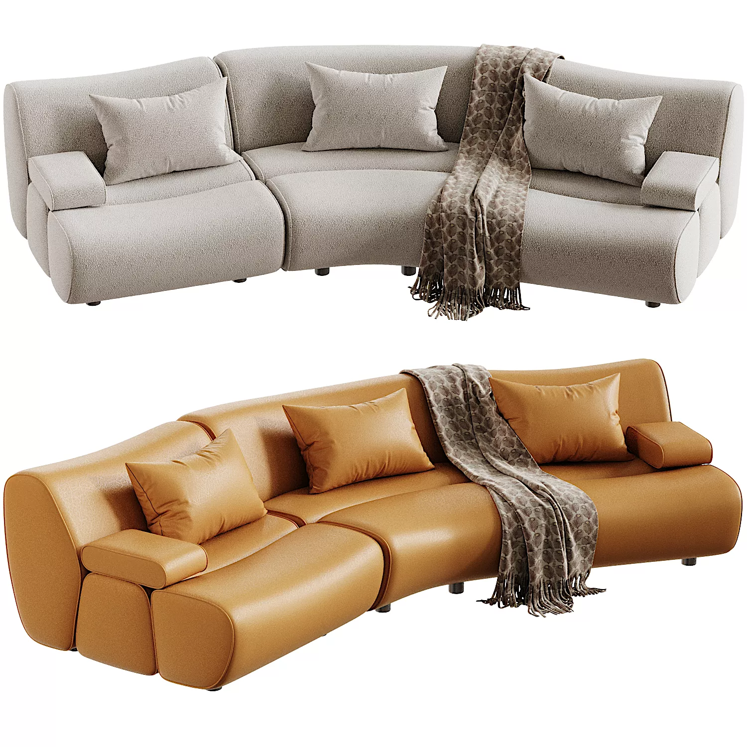 Poliform Ernest 3 Seater Sofa 3D model