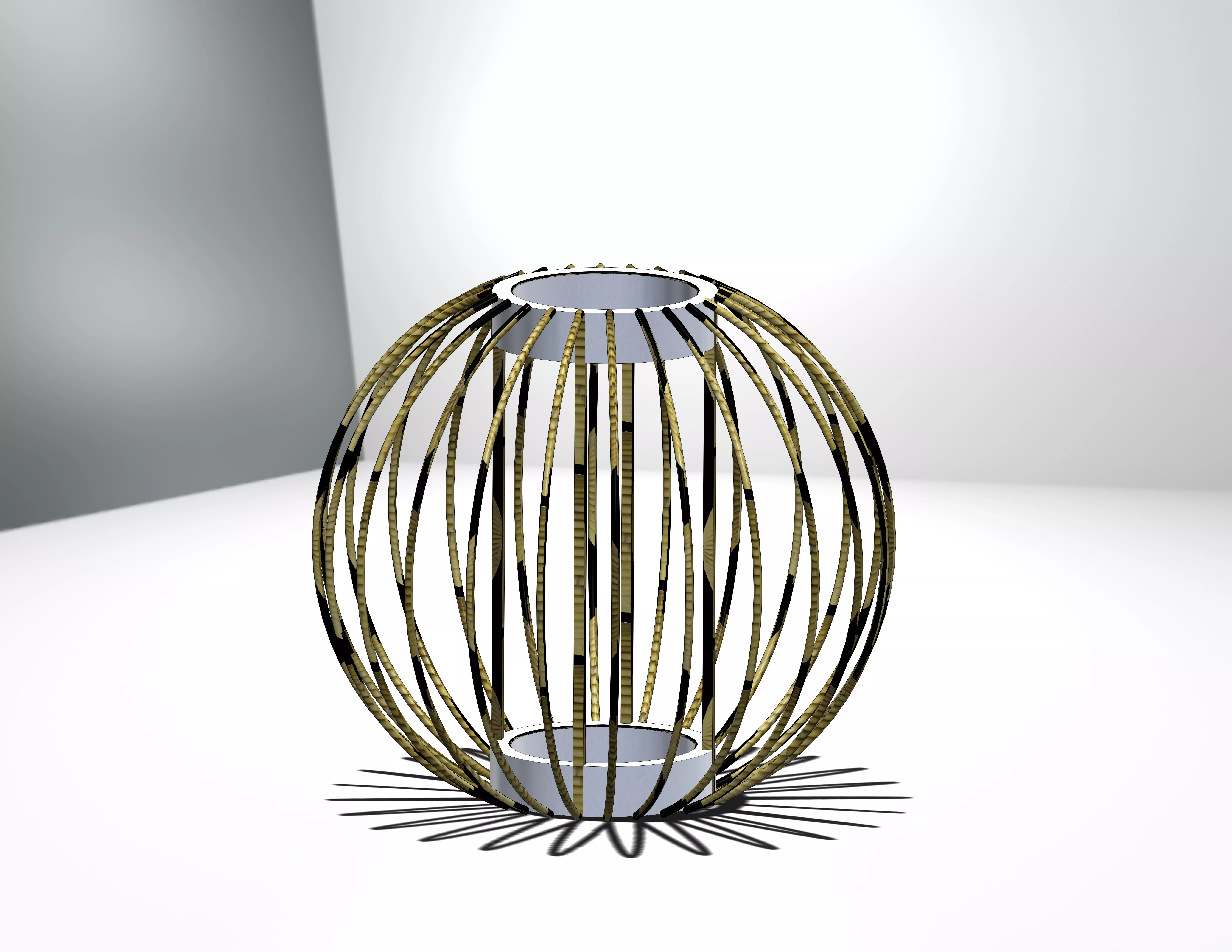 MODERN BAMBOO AND ALUMINUM PENDANT LAMP 3D MODEL 3D PRINTABLE 3D print model