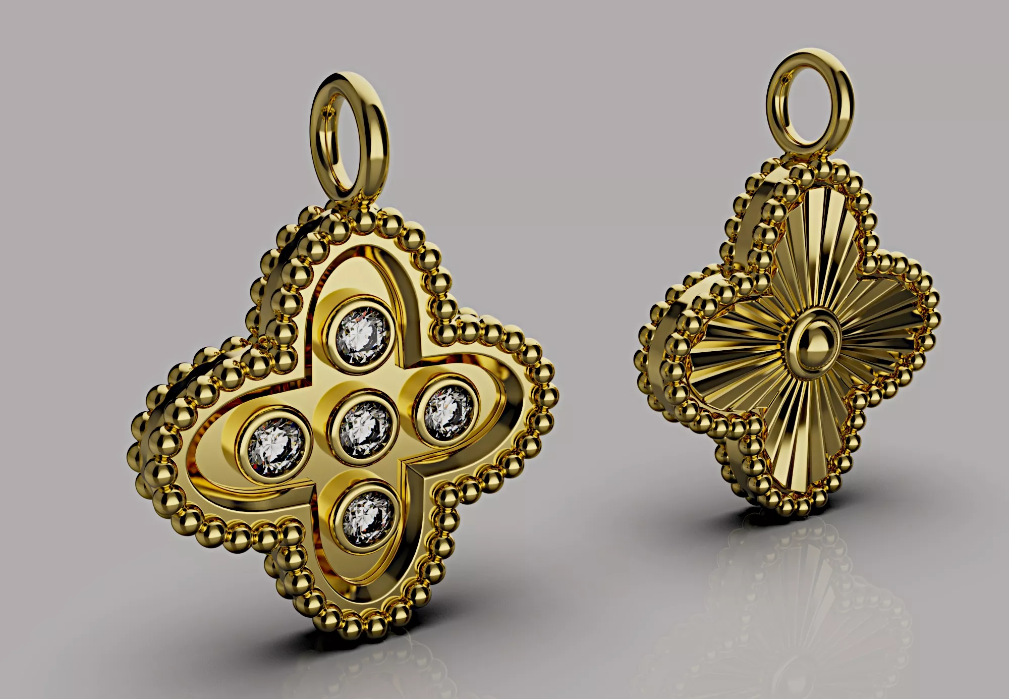 Clover pendant 3D print model
