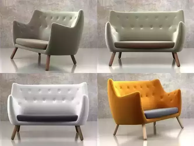 Poeten four different colored sofas