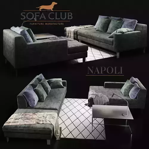 Sofa Napoli Sofa Club VAR green 3D model
