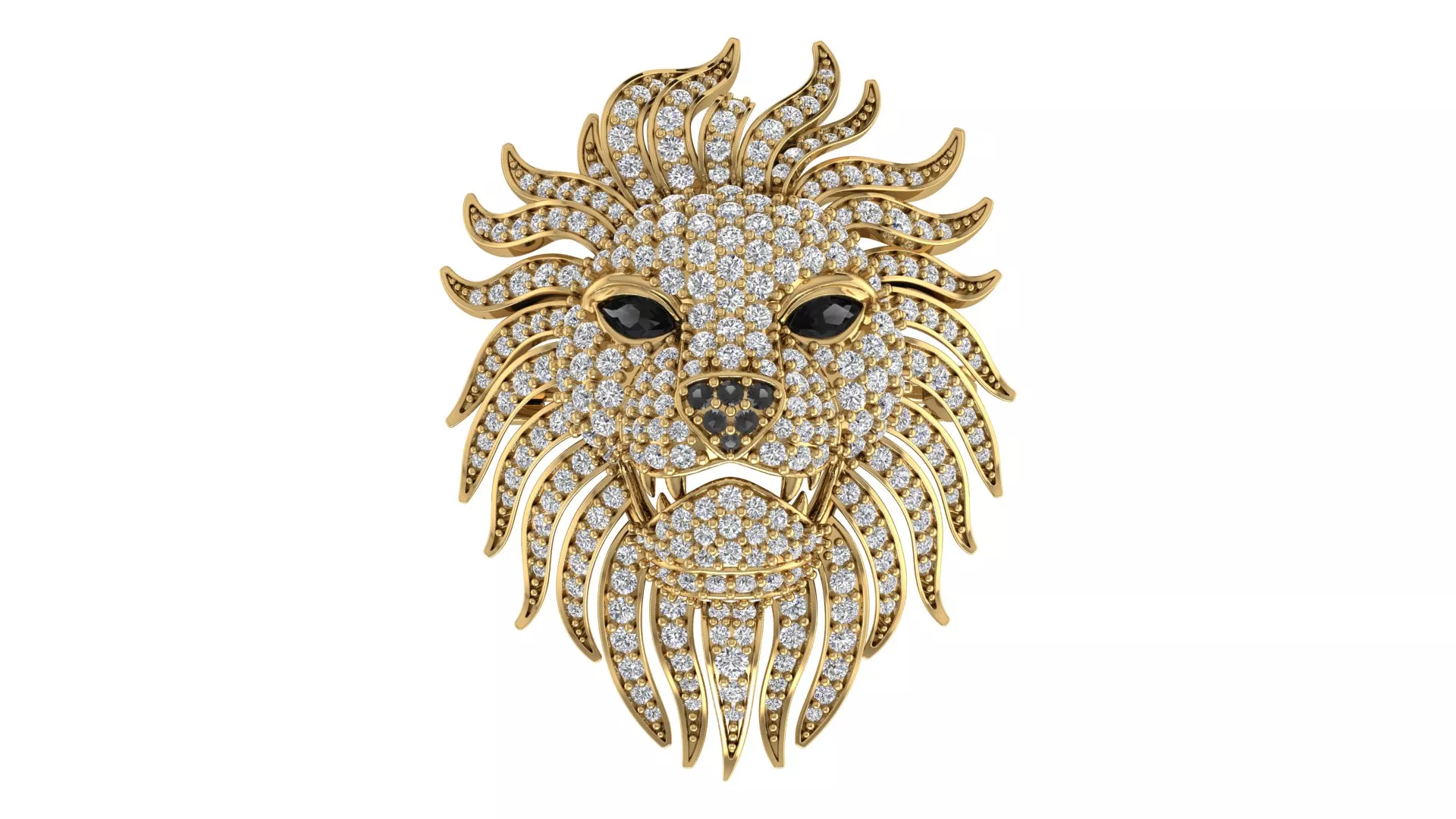 Lion Brooches 3D print model