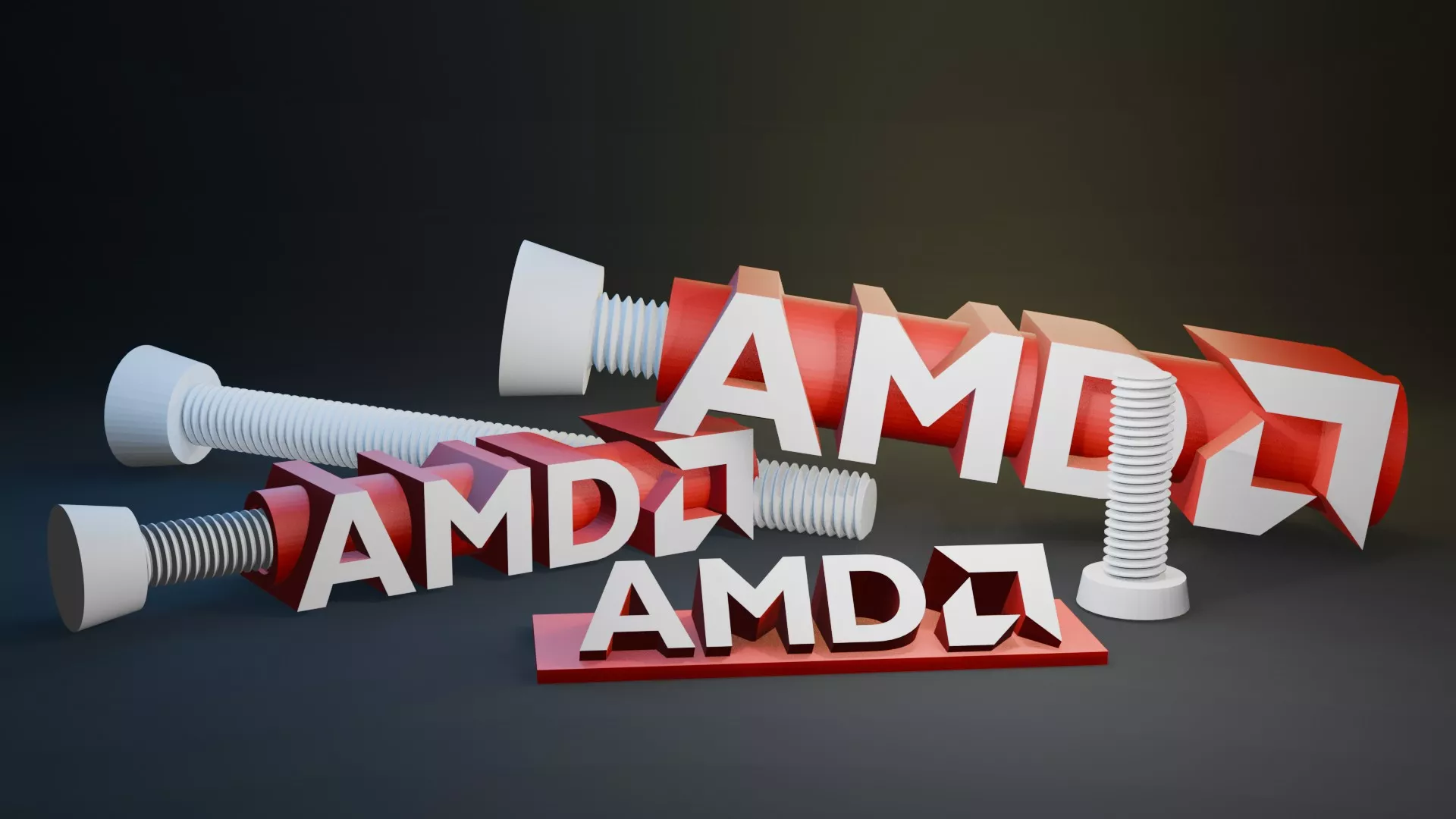 GPU Support Stand AMD 3D Printable Graphics Card Holder 3D print model