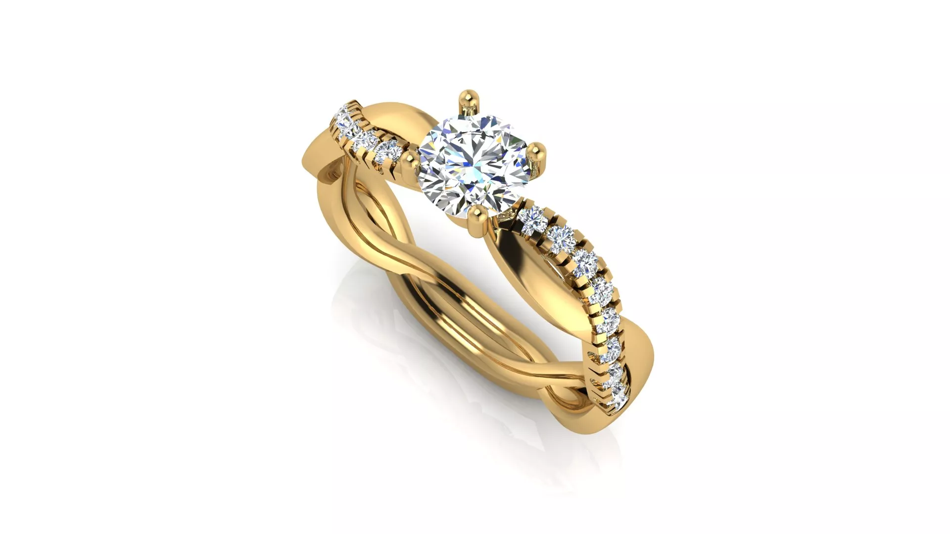BRraided Engagement Ring 3D print model
