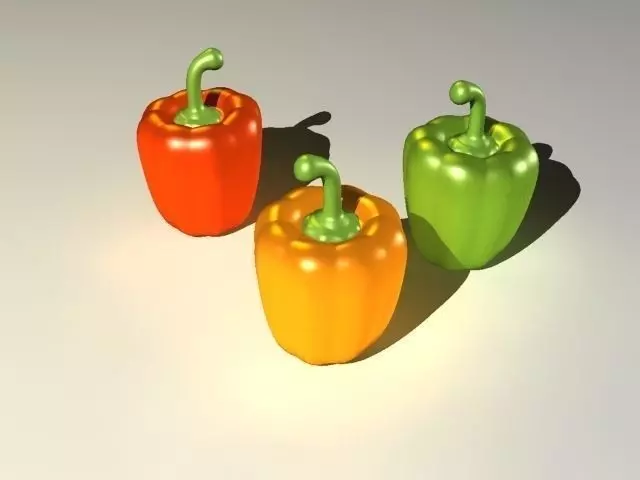 Capsicum pepper Low-poly 3D model