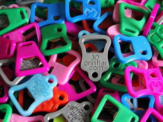 3D Printable Bottle Opener - REUSE YOUR PENNY Free 3D print model_1