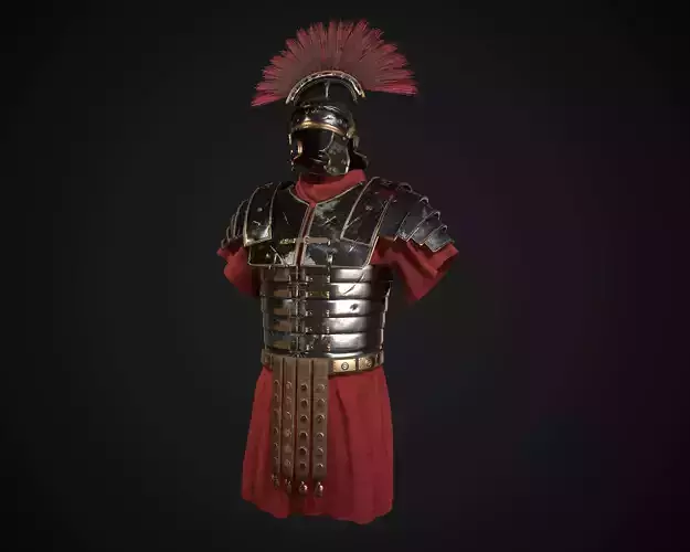 Roman armor  lorica segmentata Low-poly 3D model