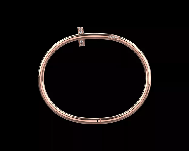 Juste un clou Nail Bracelet 21 Size with Gems N89