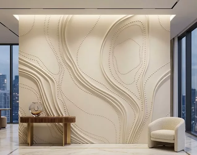 Organic Topographic Flow Wall Panel STL MAX RLF FBX OBJ