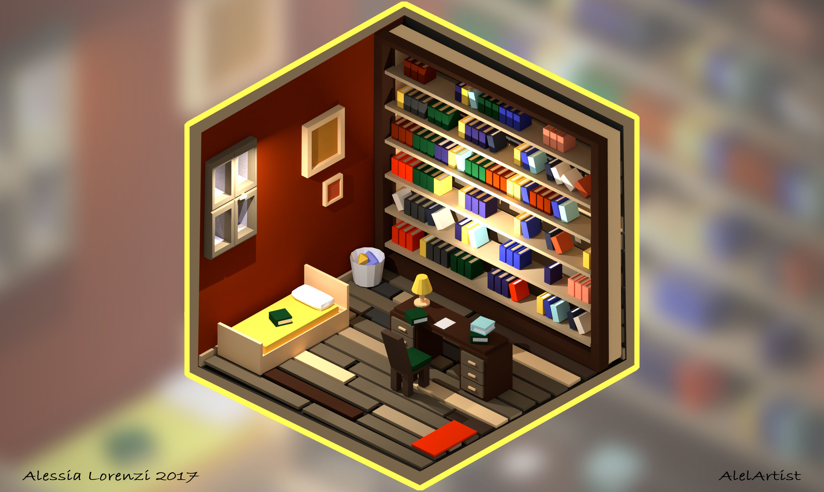 7 low poly bedrooms castle Low-poly 3D model_8