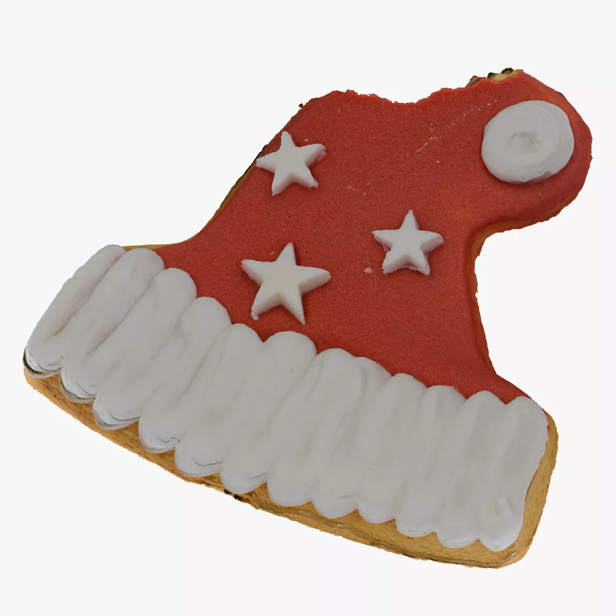 Christmas Hat Gingerbread Cookie 01 Bitten RAW Scan 3D model