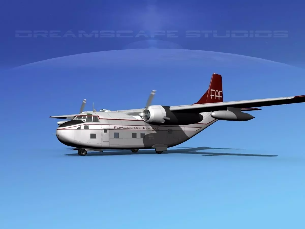 Fairchild C-123B Florida Air Freight 3D model
