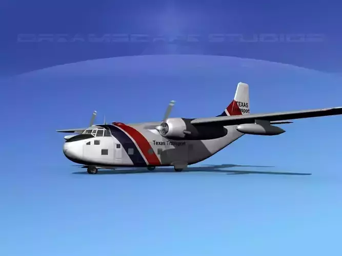 Fairchild C-123B Provider Texas Transport 3D model