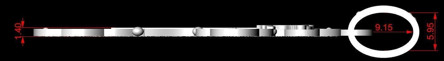 Pendant cross 111 3D print model_9