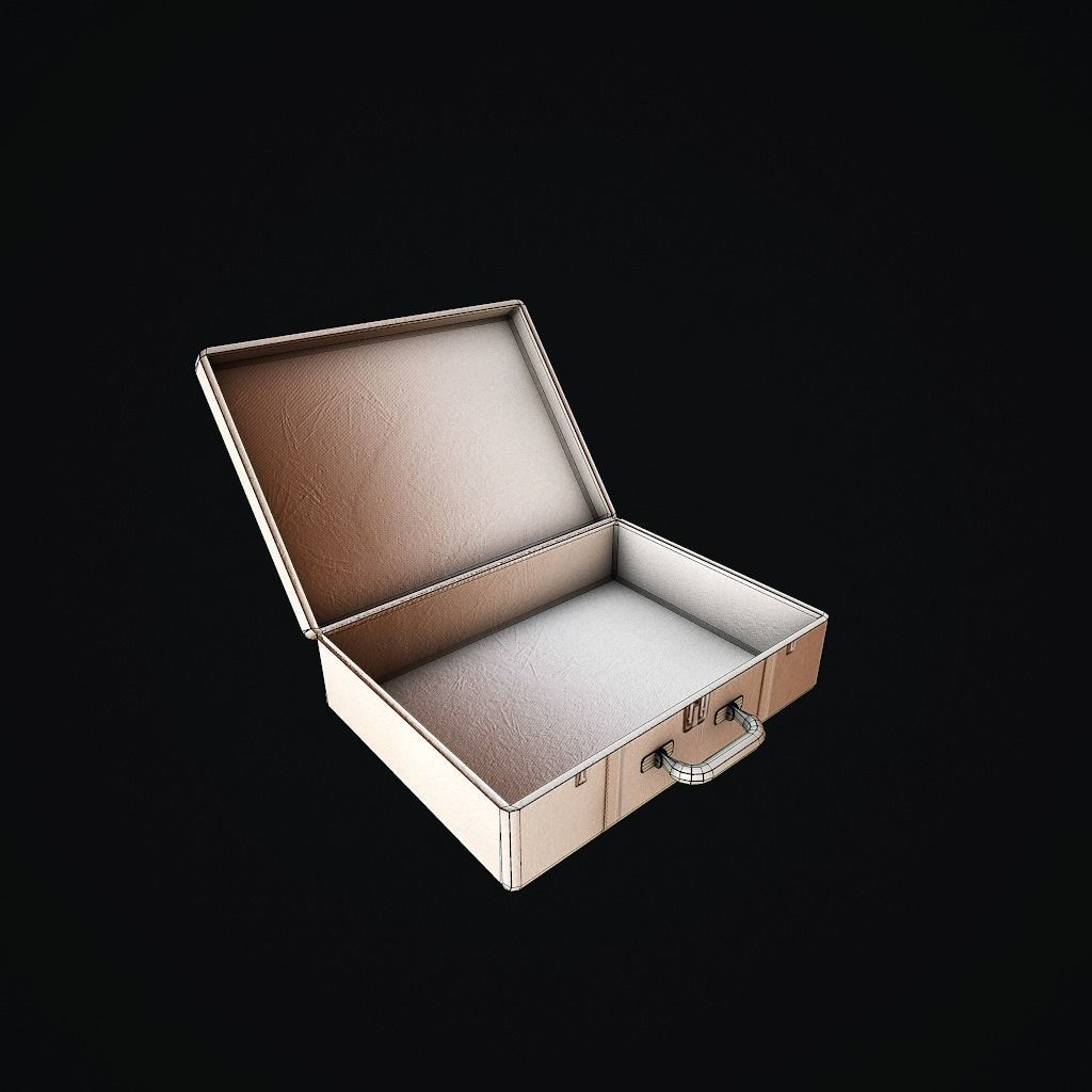 Old Suitcase pbr Low-poly 3D model_19