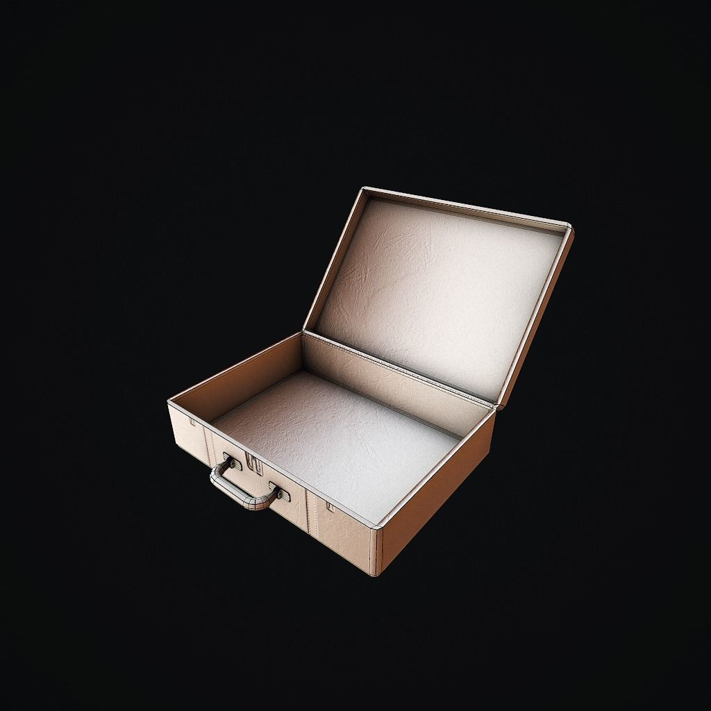 Old Suitcase pbr Low-poly 3D model_20