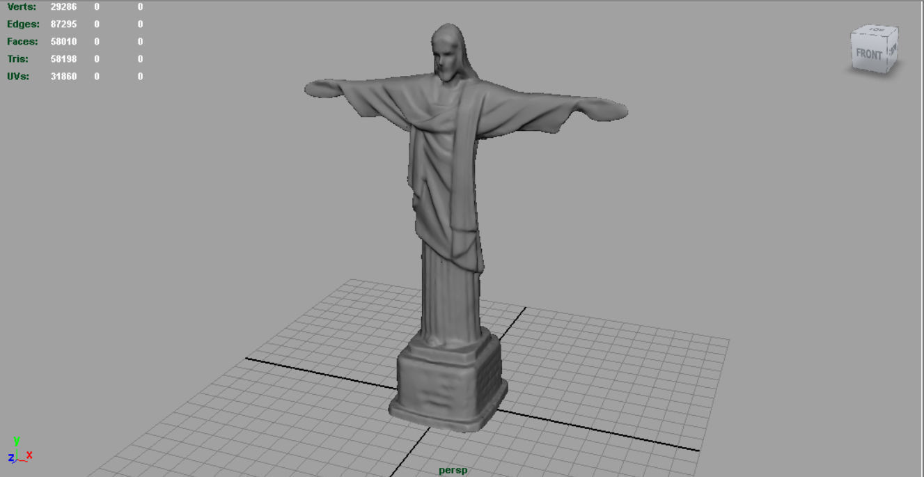Cristo Redentor 3D model_3