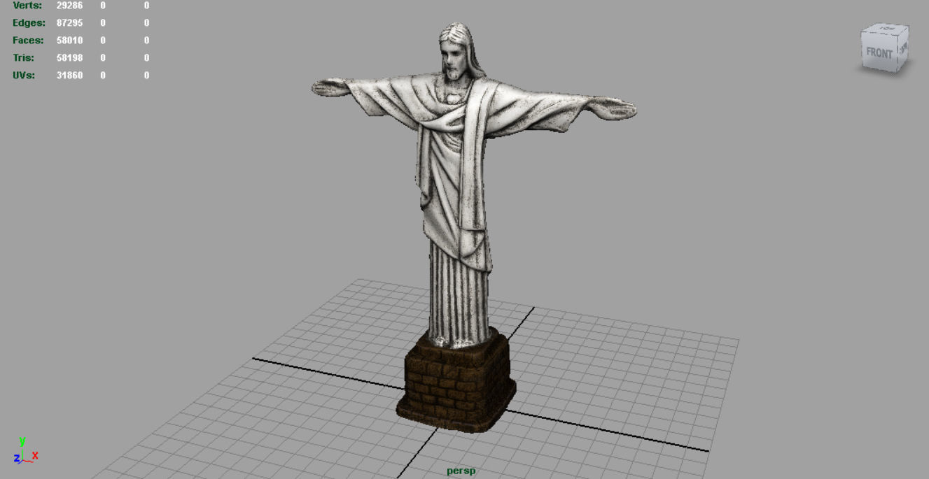 Cristo Redentor 3D model_2