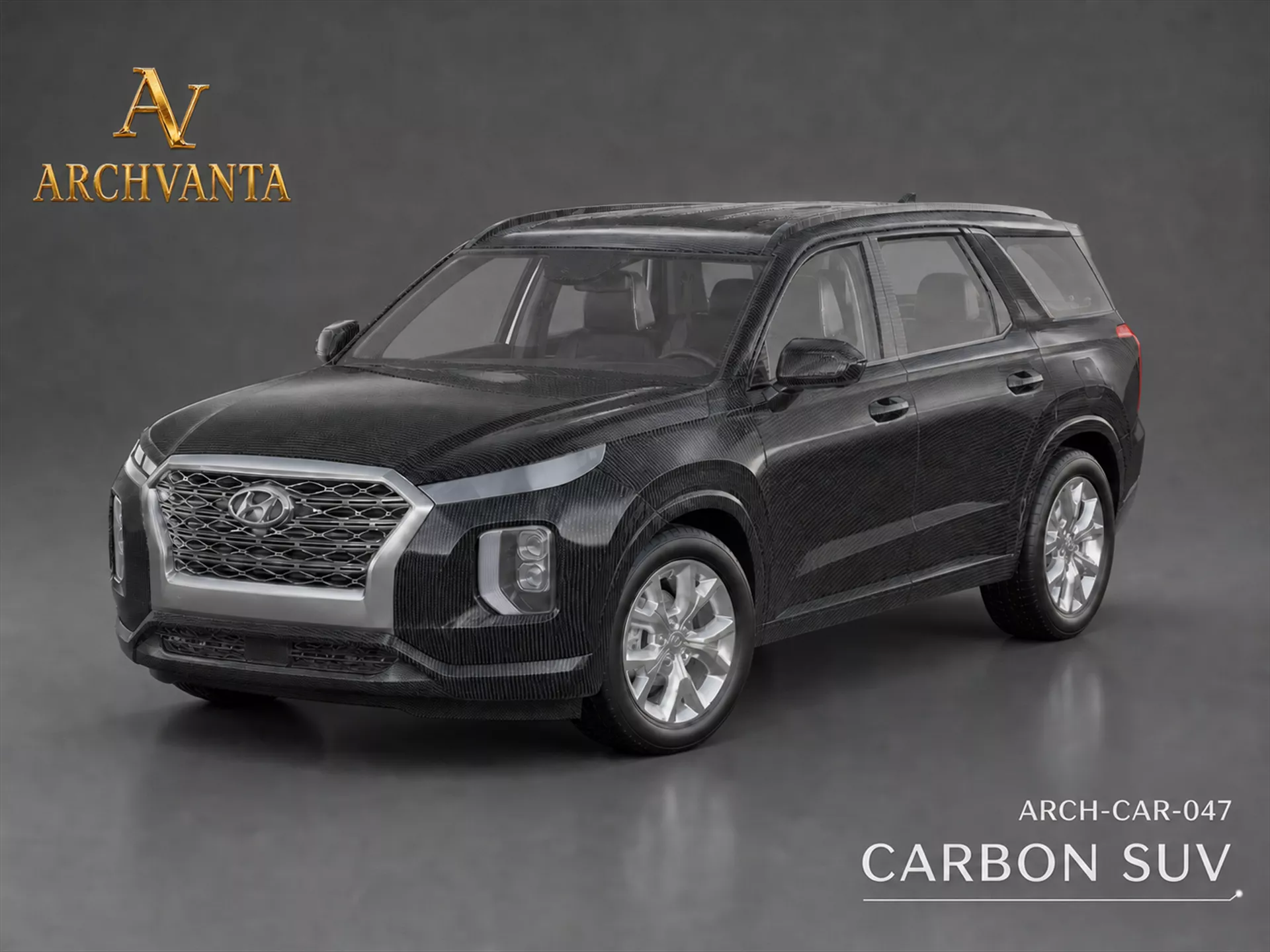 Carbon SUV Family Crossover - High Detail 3D Model 3D model