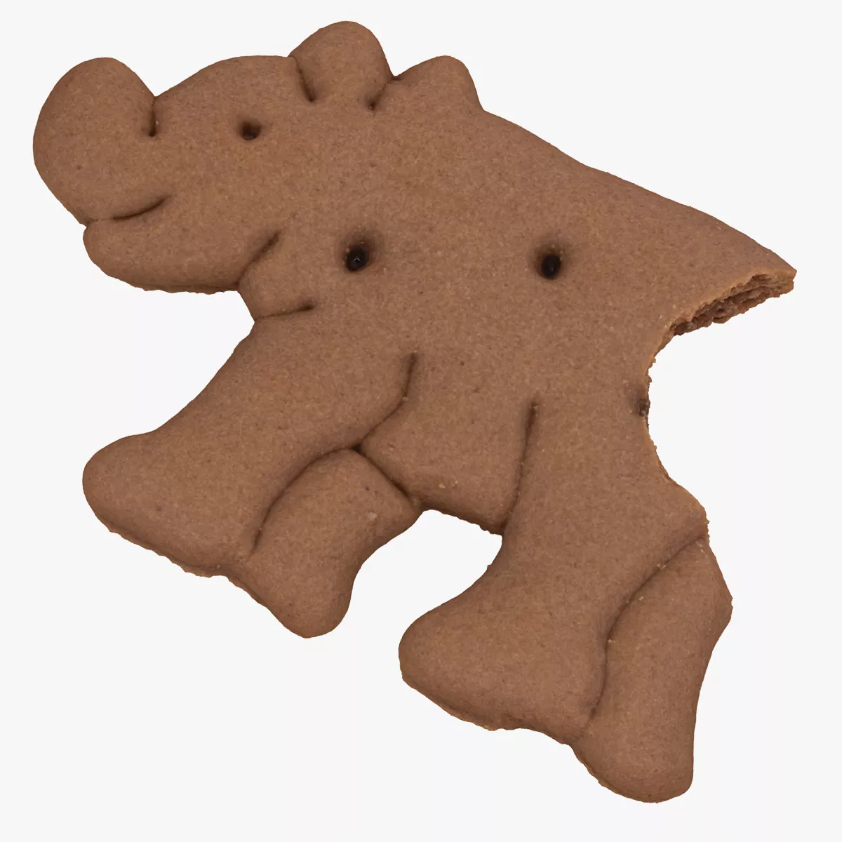 Cocoa Rhino Cookie 01 Bitten RAW Scan 3D model