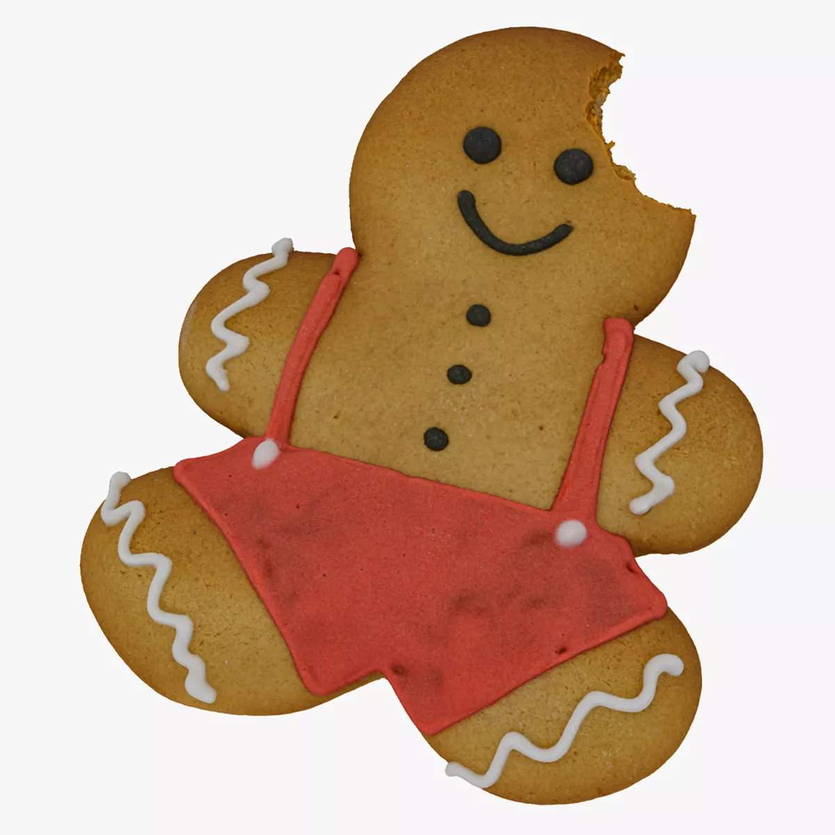 Gingerbread Man Cookie 01 Bitten RAW Scan 3D model