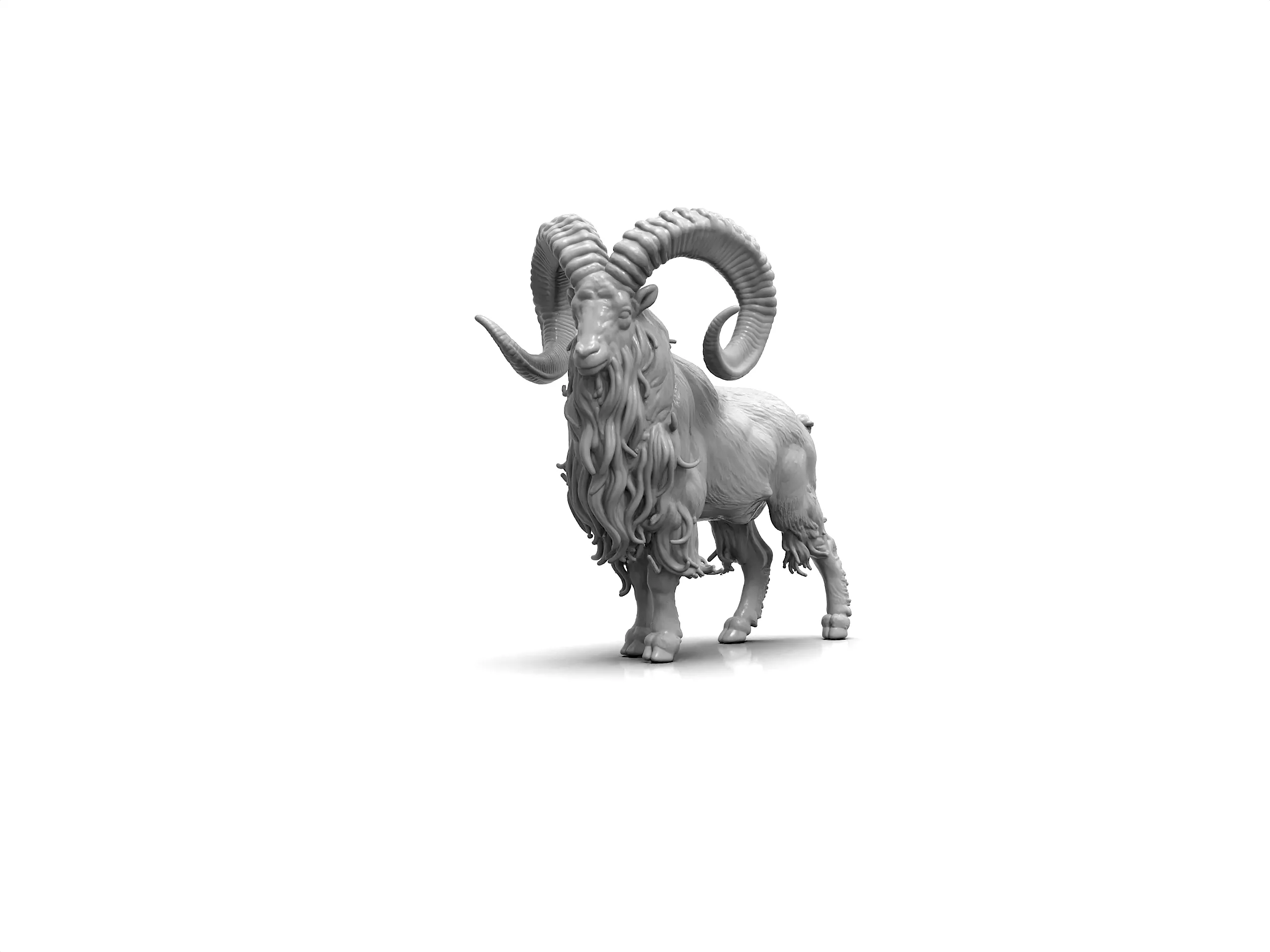 Realistic Goat Full Body 3D Printable Animal Free 3D print model