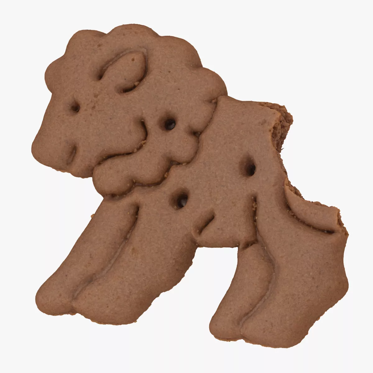 Cocoa Lion Cookie 01 Bitten RAW Scan 3D model