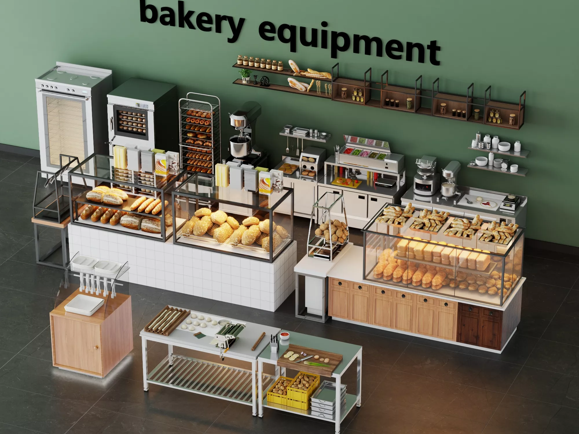 Bakery Shop Equipment Asset Pack 3D model