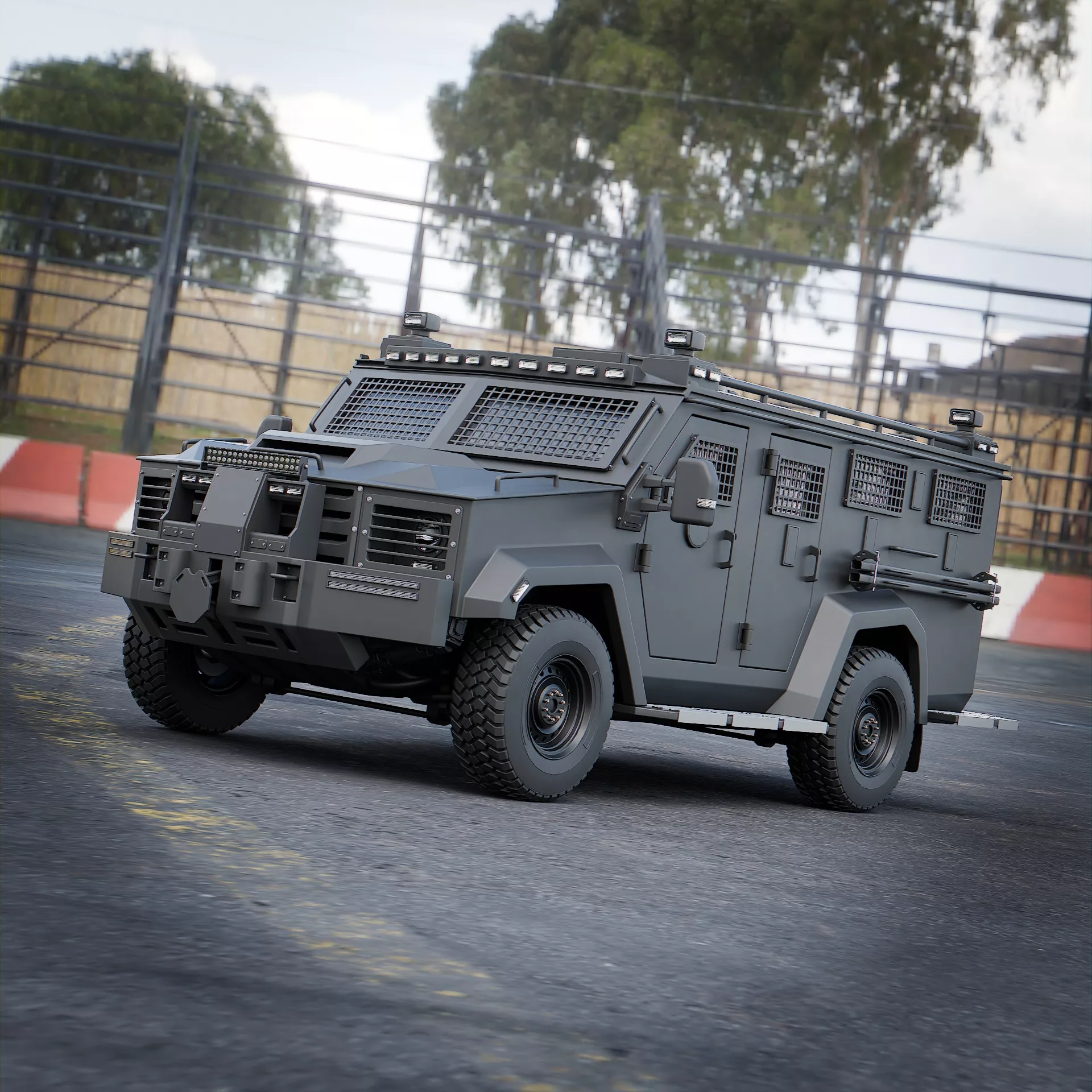 SWAT Tactical Armored Vehicle - BearCat Style 3D model