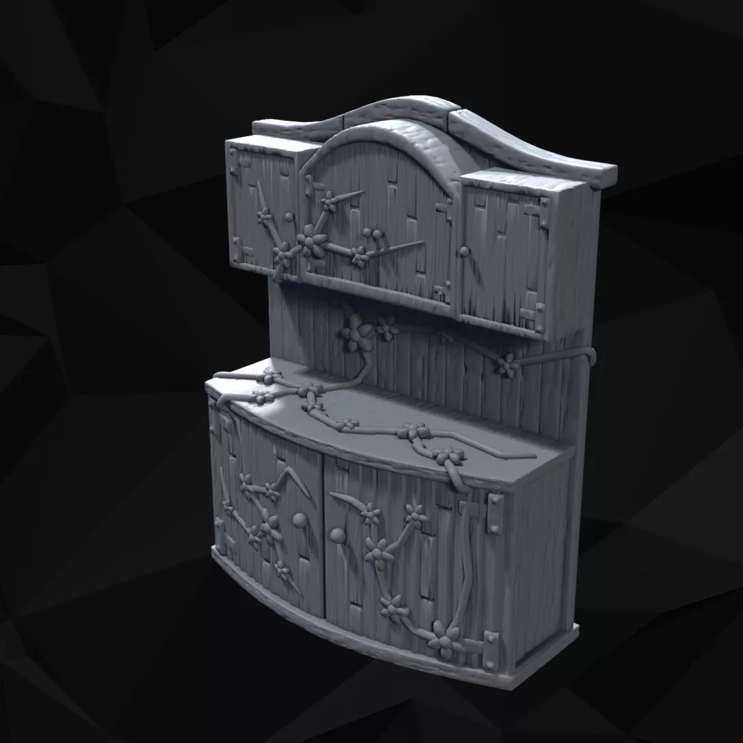 Medieval Interior 02 5 Piece Set 3D print model