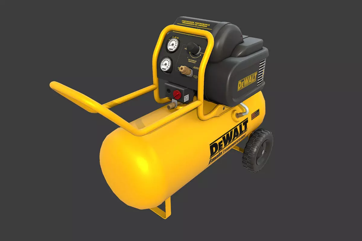 Air Compressor Low-poly 3D model