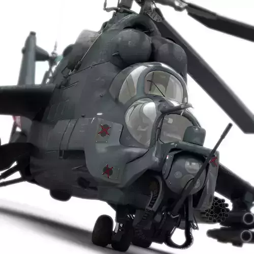 Mi-24 Super Hind Low-poly 3D model