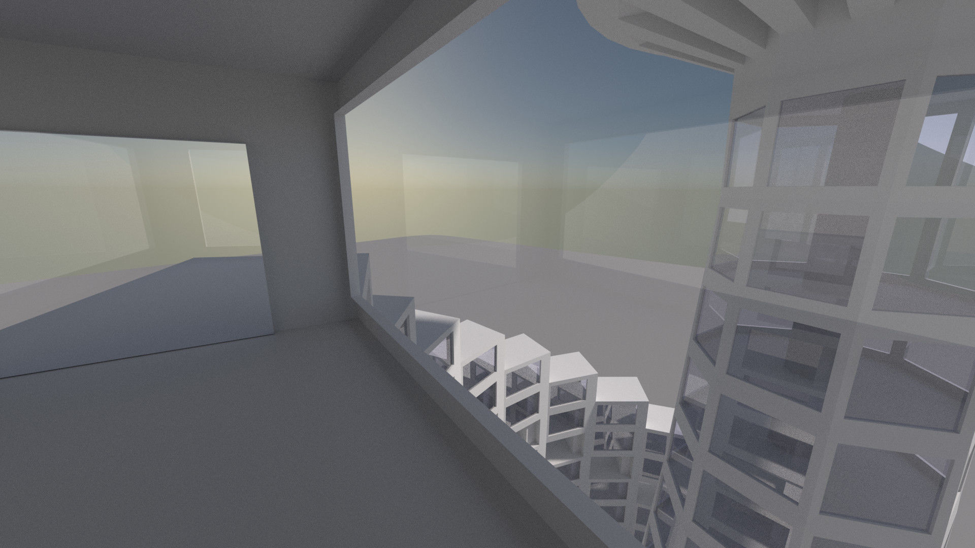 Multi purpose building Low-poly 3D model_8