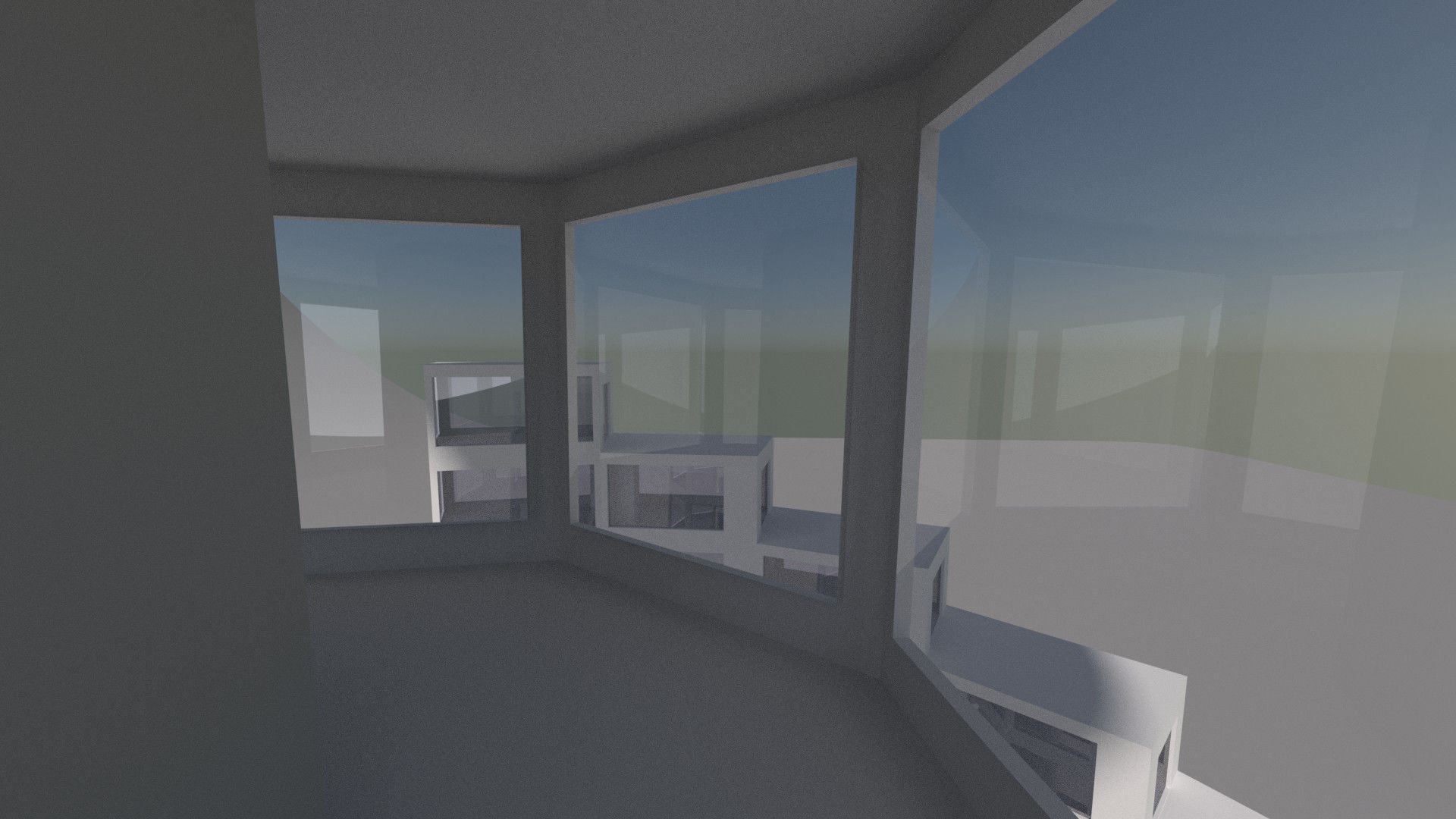 Multi purpose building Low-poly 3D model_9