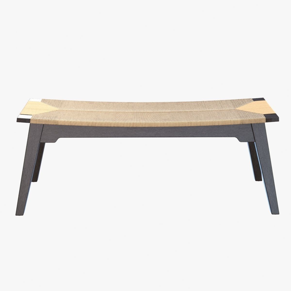 Bed curved bench 3D model_1