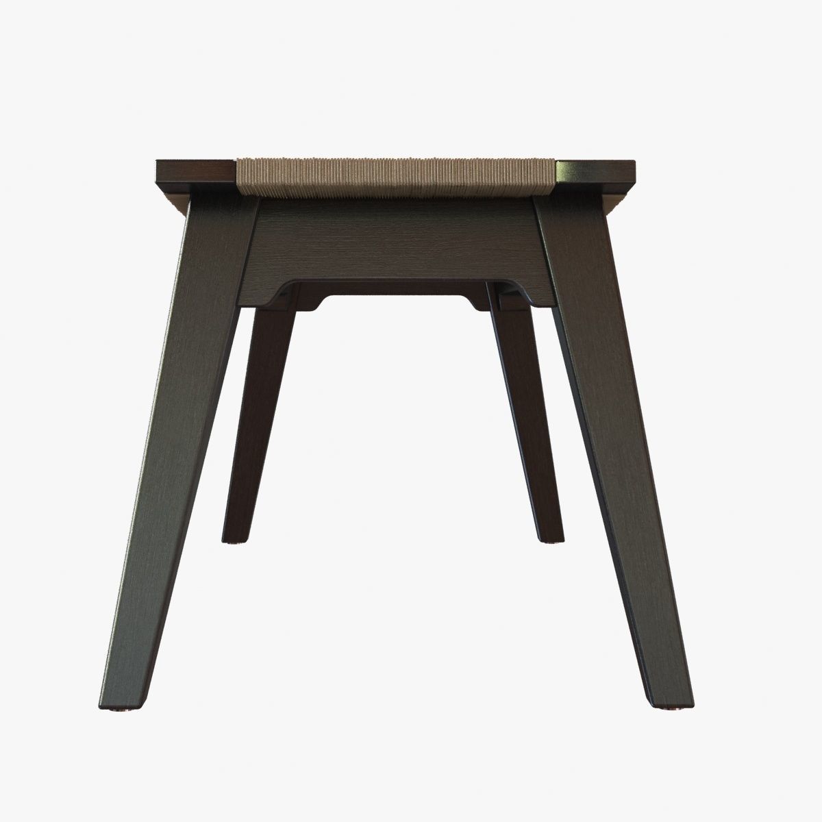 Bed curved bench 3D model_2