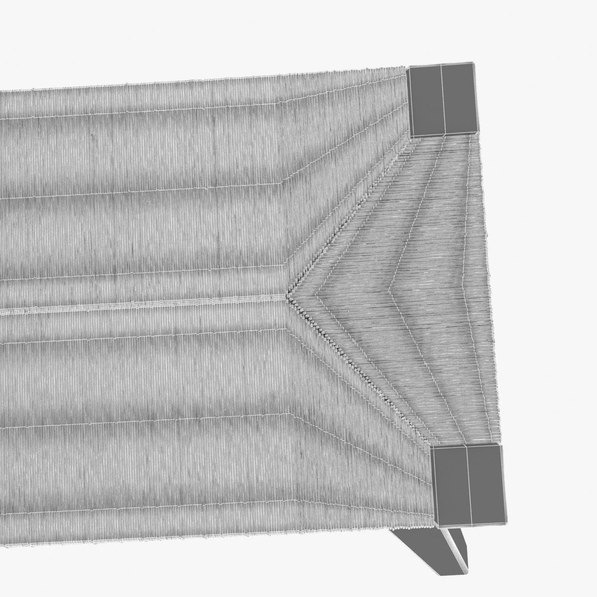 Bed curved bench 3D model_10