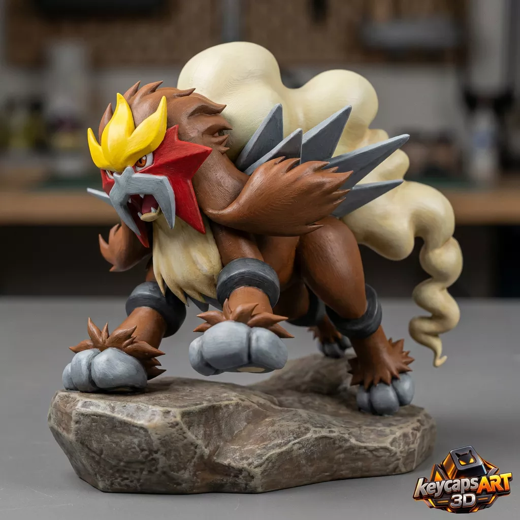 Entei 3D Printable STL File Resin Figure 3D print model