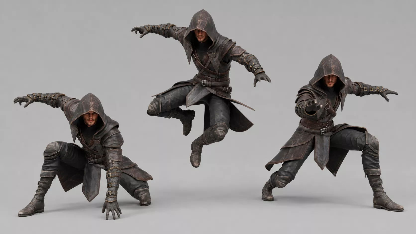 Assassin Rogue - Rigged Low-poly 3D model