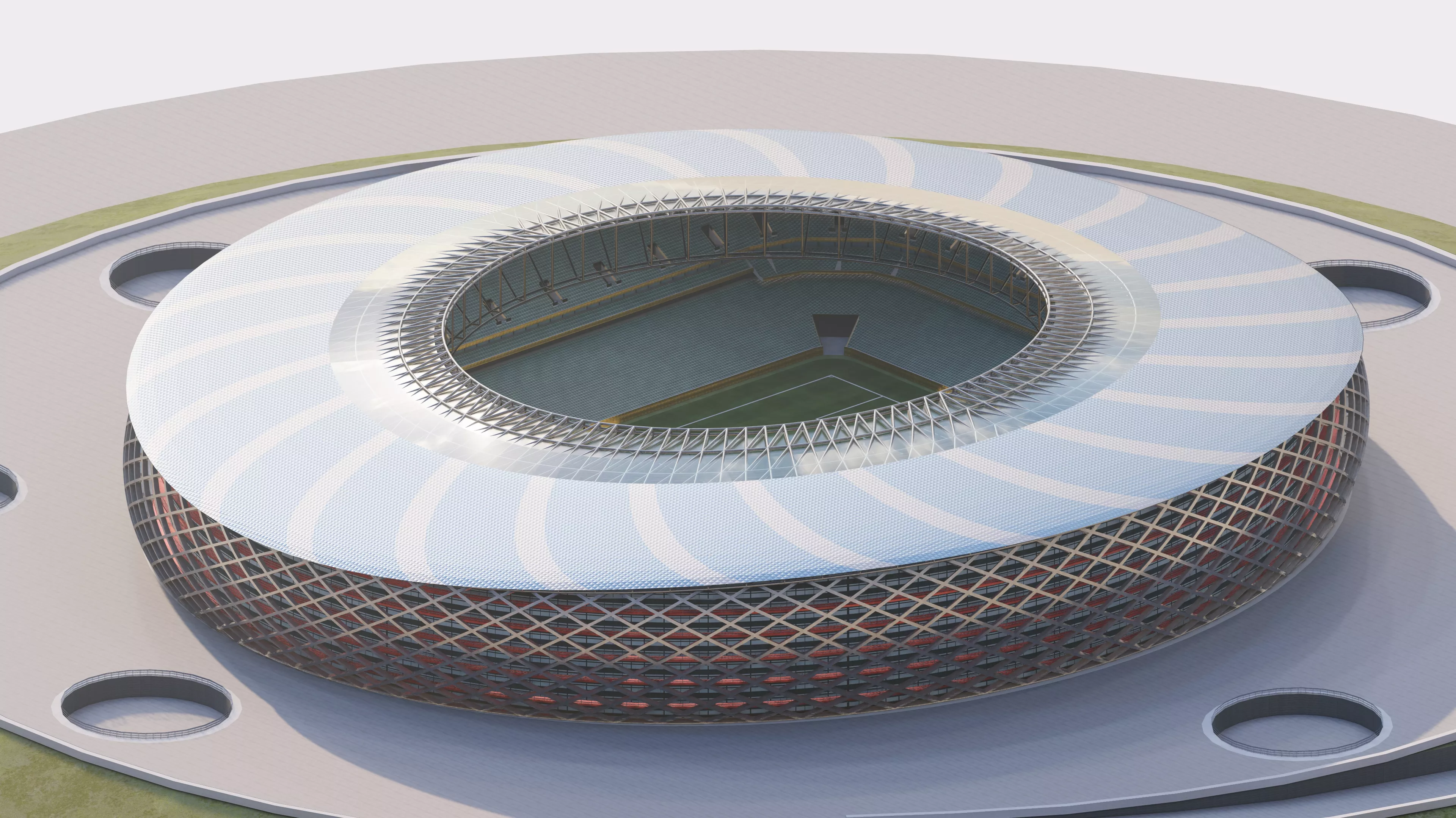 Football Stadium-American football 3D model