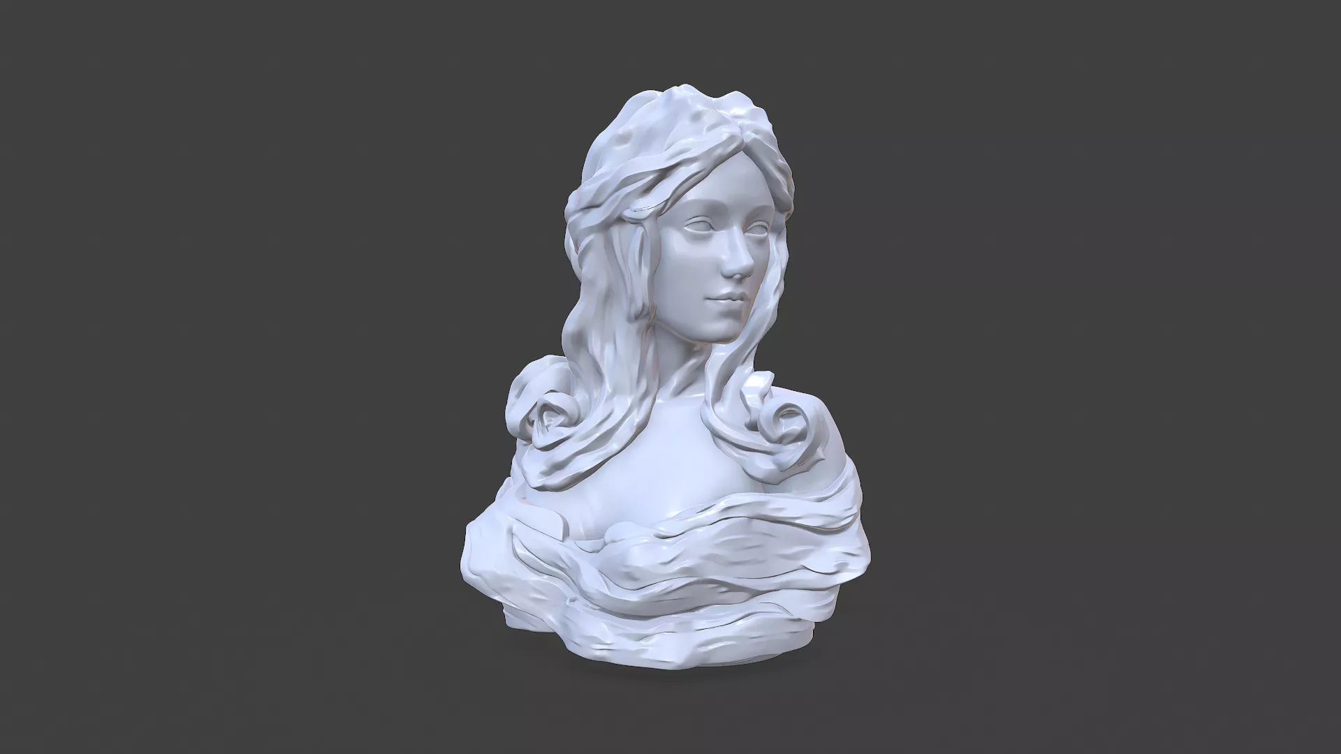 Female Bust Statue 3D Print Free 3D print model