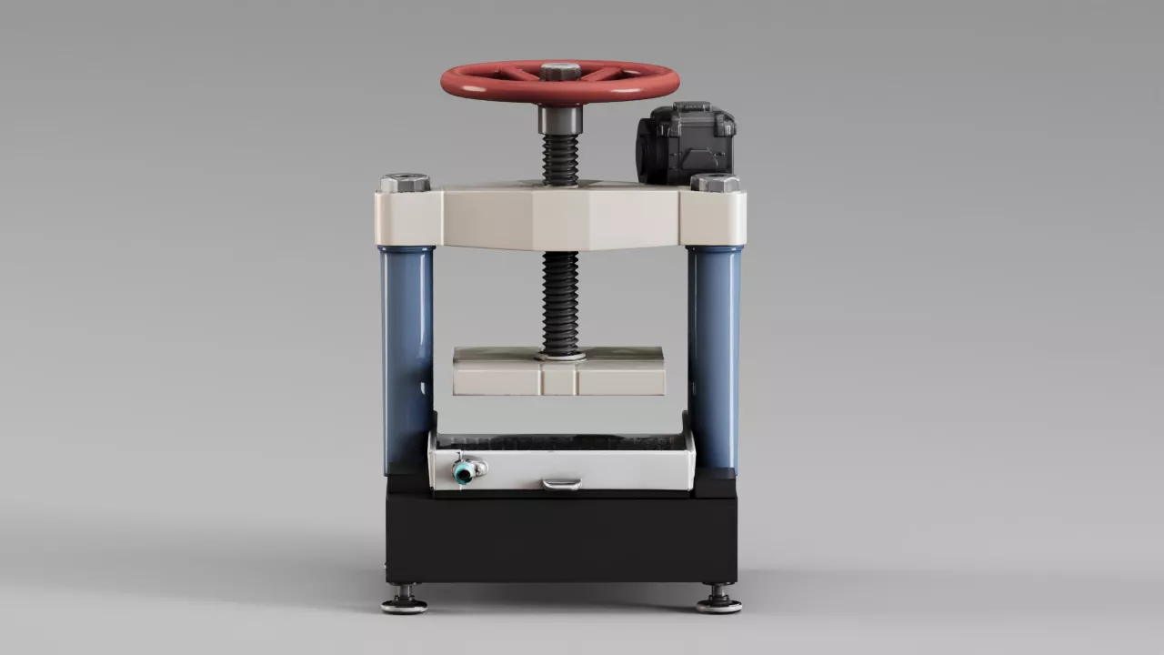 S00458 Compact Handmade Paper Pulp Dewatering Press 3D model
