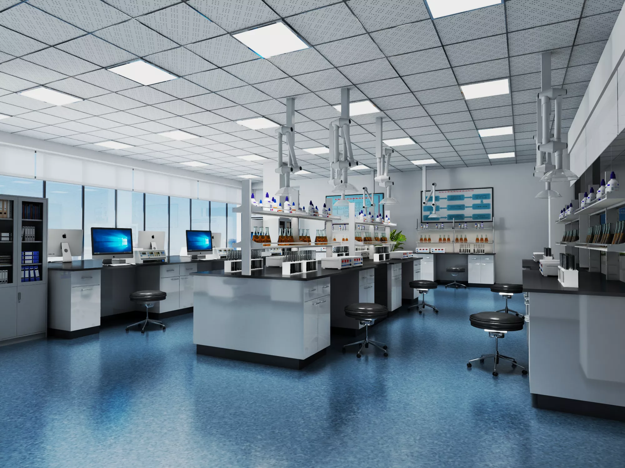 Modern Science Laboratory Interior 3D model