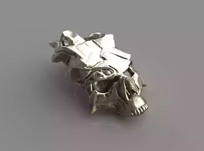3d Printable Skull mask Pendant 3D print model