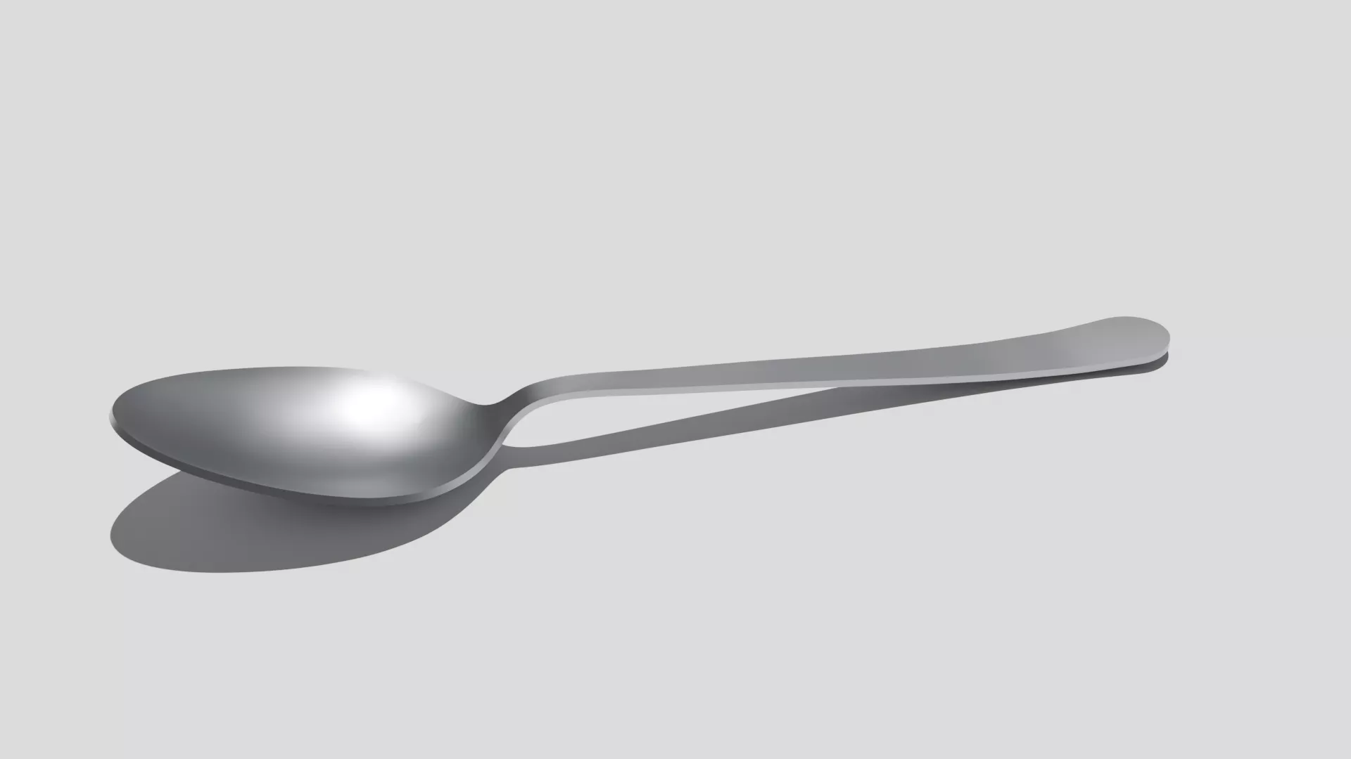 Free Metal Spoon Free low-poly 3D model