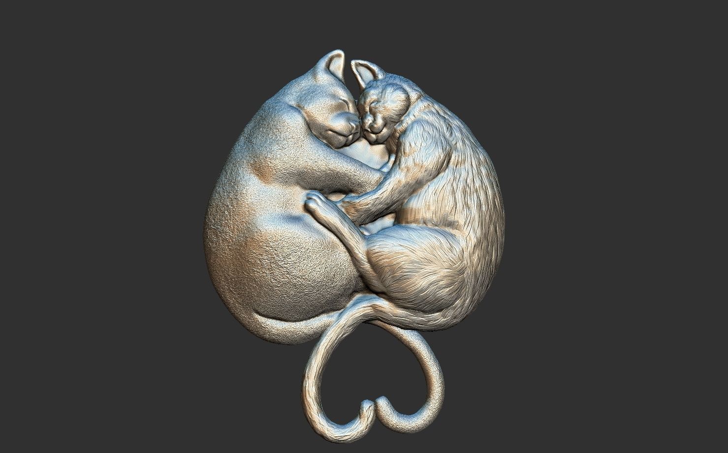 3d Printable cat Pendant 3D print model 3D print model_6