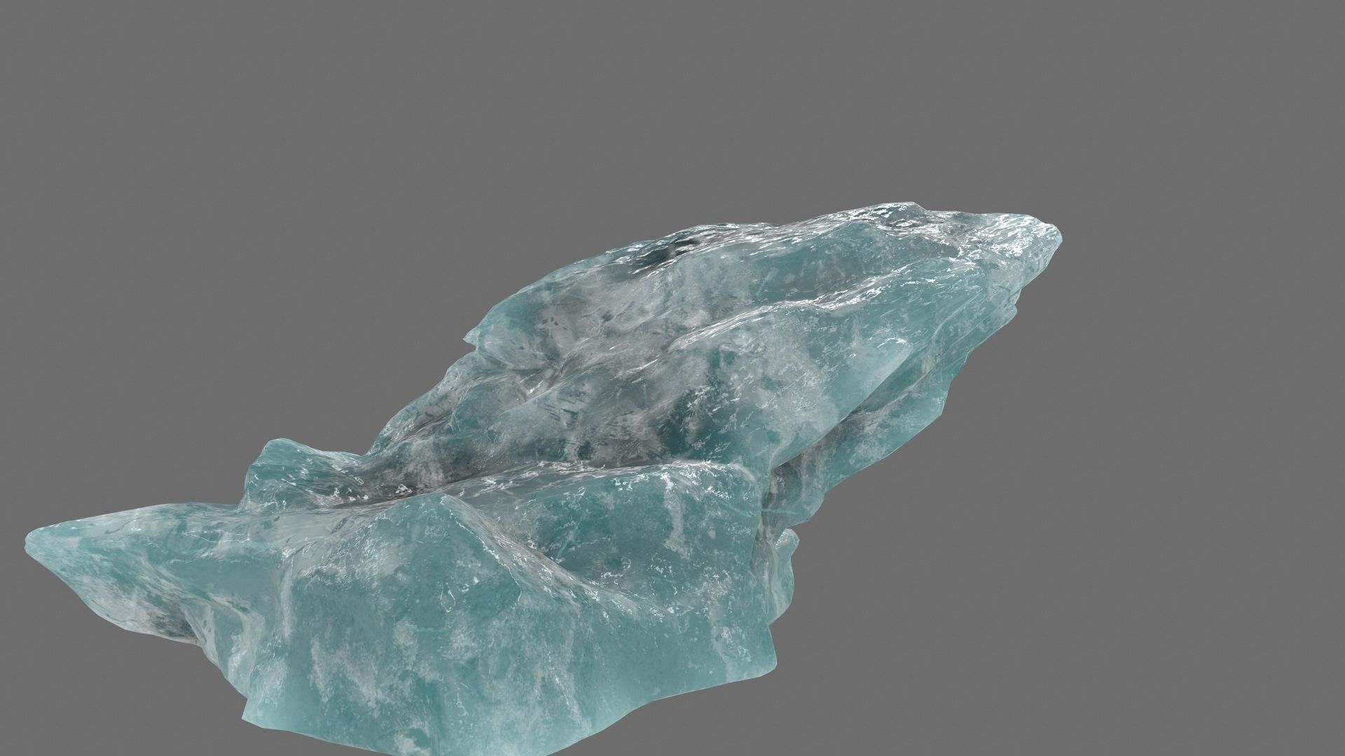 ice mountain Low-poly 3D model_3